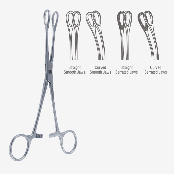 Foerster Sponge Holding Forcep - Smooth & Serrated Jaws