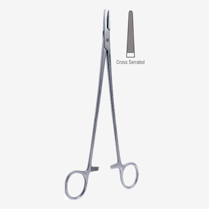 SURTEX® Adson Needle Holder: Serrated Jaws / Long Grooves
