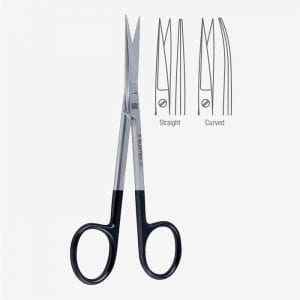 Forbici chirurgiche con lame diritte affilate/smussate 14.5cm sterili