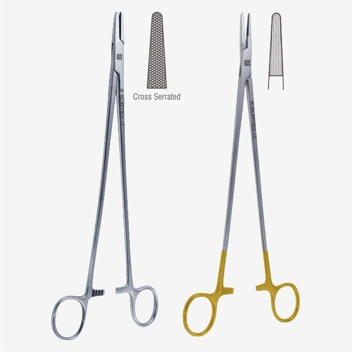 Neivert Needle Holder - One Ring Offset - Xelpov Surgical