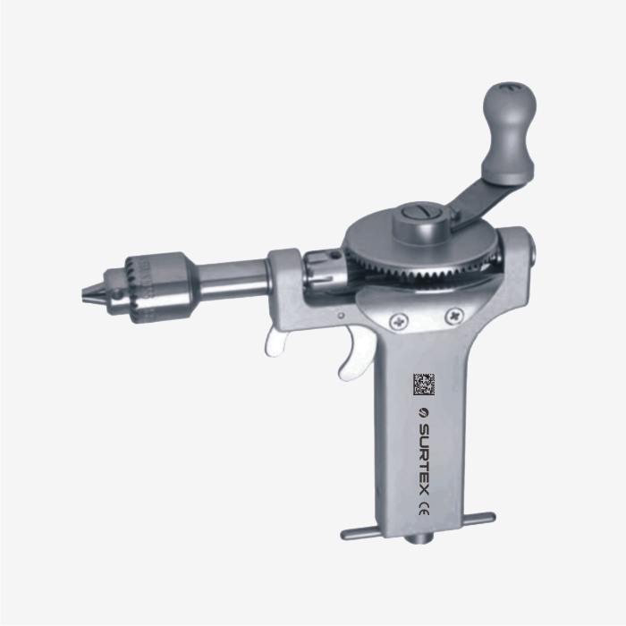 SURTEX® Bunnell Hand Drill: Stainless Steel With Satin Finish